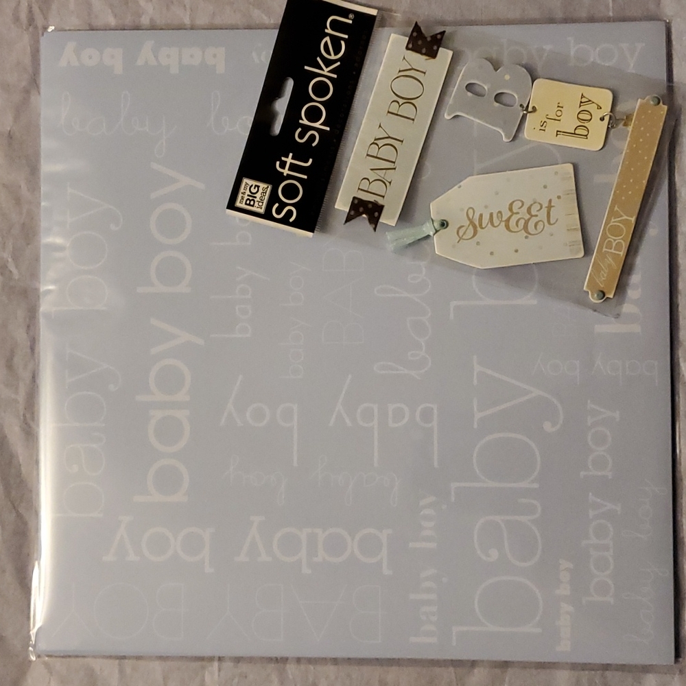 It's a Boy Scrapbook Paper and Sticker Bundle